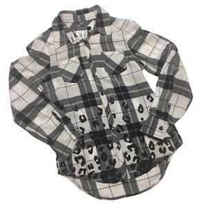 justice plaid shirt. size 10